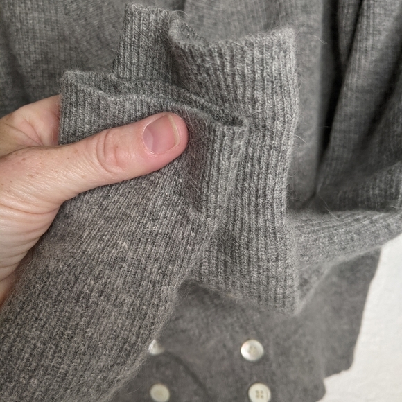 Vintage Lambswool & Angora Cardigan Grey, Robert Scott for The Talbots - Picture 5 of 9